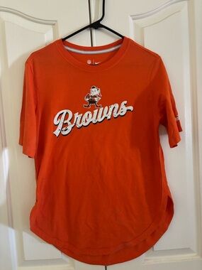 Nike Orange Cleveland Browns Script Short Sleeve Tee